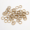 Iron Open Jump Rings, Round, Nickel Free, Antique Bronze, 7x0.7mm, 21 Gauge, Inner Diameter: 5.6mm, about 16000pcs/1000g