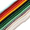 Glass Beads Strands, Faceted, Frosted, Rondelle, Mixed Color, 2.9~3.3mm, Hole: 1mm, about 135~140pcs/strand, 32~34cm