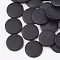 Natural Pear Wood Beads, Dyed, Flat Round, Black, 25x5mm, Hole: 2mm