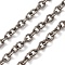 Titanium Cable Chains, Unwelded, with Spool, Raw(Unplated), 5x4x1mm