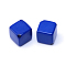 Opaque Acrylic Beads, Cube, Blue, 8x8x8mm, Hole: 1mm, about 880pcs/500g