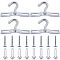 Iron Pad Eye Plate Ceiling Hooks, with Screw and Plastic Finding, Platinum, 34x68.5x17.5mm, Hole: 17x6mm