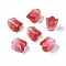 Plastic Beads, Flower, Red, 13~15x9~15x9~15mm, Hole: 0.8~1.2mm