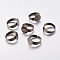 Brass Pad Ring Components, Adjustable, Flat Round, Antique Bronze, Lead Free, Cadmium Free and Nickel Free, Size: about 3~4.5mm wide, 18mm inner diameter, Cap: 12mm in diameter