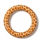 Silicone Beads, Ring, Orange, 65x10mm, Hole: 3mm