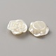 プラスチックビーズ  花  ホワイト  18.5x19x7.5mm  穴：1.6mm&nbsp;KY-WH0048-29A-02-2