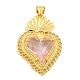 Rack Plating Brass Pendants&nbsp;ZIRC-L100-163G-02-1