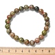 Natural Unakite Bead Stretch Bracelets&nbsp;BJEW-K212-B-006-5