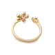 Flower Brass Micro Pave Cubic Zirconia Cuff Ring Setting&nbsp;KK-A244-01A-G-3