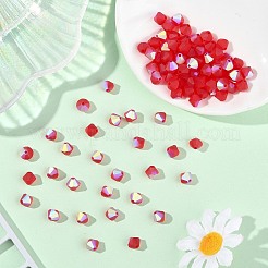 プレシオサ®クリスタルビーズ  チェコクリスタル  双円錐形(451 69 302 ロンデル)  90070 20019 ライト サイアム AB マット  5mm  穴：1mm&nbsp;Y-PRC-BA5-90070-20019