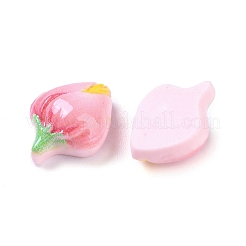 不透明樹脂デコデンカボション  花  パールピンク  12.5x9.5x5.5mm&nbsp;CRES-O002-03B