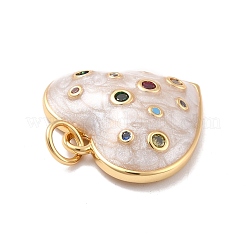 Eco-Friendly Brass Micro Pave Cubic Zirconia with Enamel Pendants&nbsp;KK-K268-15G