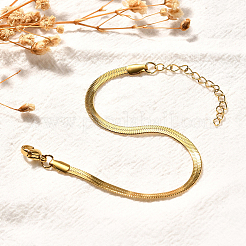 1Pc 304 Stainless Steel Herringbone Chains Bracelet for Men Women&nbsp;BJEW-DJ0001-68