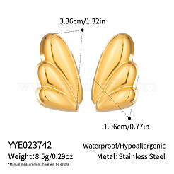 304 Stainless Steel Butterfly Wings Stud Earrings for Women&nbsp;PR3975-1
