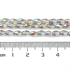 Transparent Electroplate Glass Beads Strands&nbsp;GLAA-K064-04A-HR02