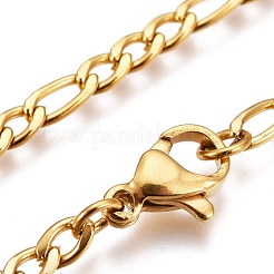 304 Stainless Steel Figaro Chain Necklaces&nbsp;NJEW-I065-33-G