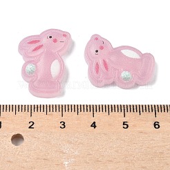 プラスチックエナメルカボション  ピンク  兎  24x17~17.5x4.5mm&nbsp;KY-Q070-06D