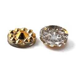 クリア樹脂カボション  黄金色メッキ  フラットラウンド  透明  4x1mm  約1000個/袋&nbsp;CRES-WH0010-018G