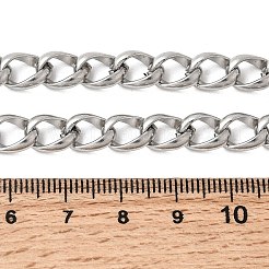 Tarnish Resistant 304 Stainless Steel Twisted Chain Curb Chain Necklaces&nbsp;NJEW-V0323-07