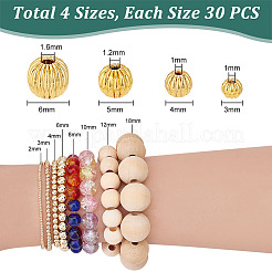 120Pcs 4 Style Brass Beads&nbsp;FIND-PH0017-76