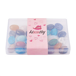 30pcs 15 Style Natural & Synthetic Gemstone Cabochons&nbsp;G-KS0001-08