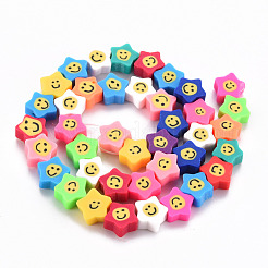 Handmade Polymer Clay Beads Strands&nbsp;CLAY-N008-016