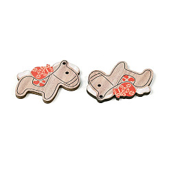 Printed Wooden Pendants&nbsp;WOOD-T033-01C