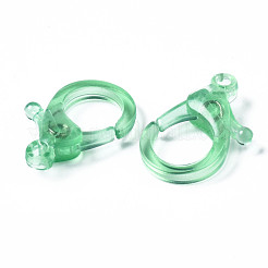 透明アクリルカニカン  ミディアムシーグリーン  25.5x18x6mm  穴：1.8mm&nbsp;TACR-T023-01A-06