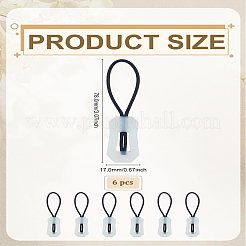 6Pcs Luminous Silicone Zipper Puller Heads&nbsp;FIND-LP0007-34