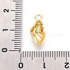 合金ペンダント  巻き貝の形  ゴールドカラー  16x7x3.5mm  穴：1.6mm&nbsp;FIND-N010-01G