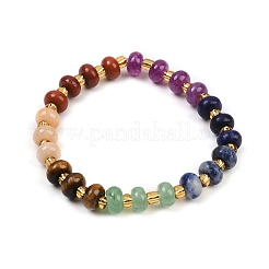 Natural & Synthetic Mixed Gemstone Beads Stretch Bracelets for Women&nbsp;BJEW-B146-01A
