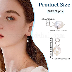 50Pcs Grade B Natural Cultured Freshwater Pearl Rice Charms&nbsp;PEAR-ME0001-04S