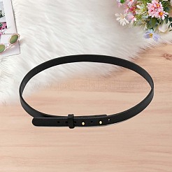 6mmのフラットレザーコードで調節可能なチョーカーネックレス  ゴールドカラー  ブラック  16.22インチ（41.2cm）&nbsp;NJEW-CL0001-26
