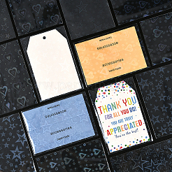 2袋2スタイル長方形レーザー透明プラスチック包装袋  カード用  混合図形  8.8x6.1x0.02cm  100個/袋  1バッグ/スタイル&nbsp;ABAG-SP0001-46B