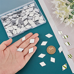 300pcs 3 style Rhombus Acrylic Mirror Sew on Rhinestone&nbsp;DIY-PH0013-84