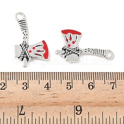 合金エナメルチャーム  アンティークシルバー  斧  27x16.5x3.5mm  穴：2.5mm&nbsp;FIND-K024-03B-AS