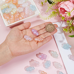 60Pcs Transparent Acrylic Beads&nbsp;OACR-ME0001-24