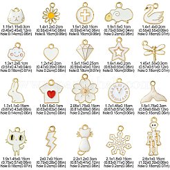 20Pcs 20 Styles Alloy Enamel Pendants&nbsp;ENAM-FS0001-73C