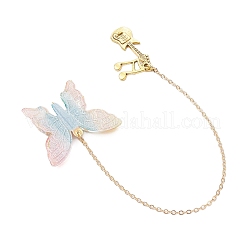 3Pcs Butterfly Acrylic & Alloy Musical Note Guitar Charm Bookmark&nbsp;AJEW-JK00381