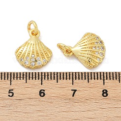 Brass Micro Pave Cubic Zirconia Pendants&nbsp;KK-U073-04G
