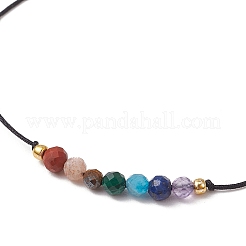 Chakra Adjustable Braided Nylon Thread Bracelets for Men Women&nbsp;BJEW-JB11652-01