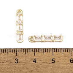 Brass Micro Pave Clear Cubic Zirconia Pendants&nbsp;LS-KK-L212-12G