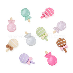 40pcs 10 colors Resin Cabochons Accessories&nbsp;CRES-BY0001-01