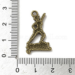 合金のチベット風チャーム  カドミウムフリー＆鉛フリー  女性ダンサー  アンティークブロンズ  27x15x2mm  穴：1.8mm  約568個/1000g&nbsp;PALLOY-M217-30AB