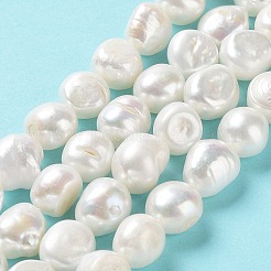 天然養殖淡水パールビーズ連売り  両面研磨  グレード4 A  貝殻色  11~13x12~16x8~9mm  穴：0.6mm  約27~28個/連  14.96''（38~39センチメートル）&nbsp;PEAR-Z002-07