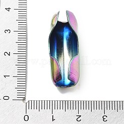 イオンプレーティング（IP）304ステンレススチールボールチェーンコネクター  虹色  30x12mm  10mmボールチェーンに適合&nbsp;STAS-F242-04G-M