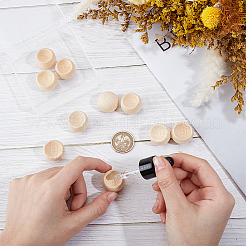 10Pcs Half Round Wooden Aromatherapy Diffuser&nbsp;AJEW-GF0015-18B
