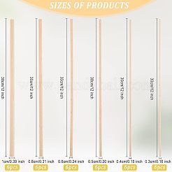 36Pcs 6 Style Beech Wood Sticks&nbsp;DIY-OC0009-26
