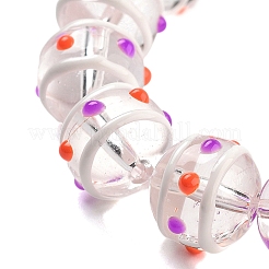 Glass with Enamel Beads Strands&nbsp;GLAA-M047-01B