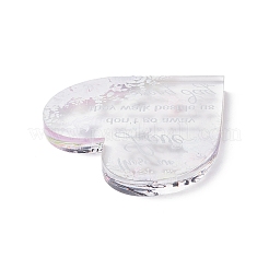 Heart-shaped with Word Acrylic Ornaments&nbsp;DJEW-XCP0001-07